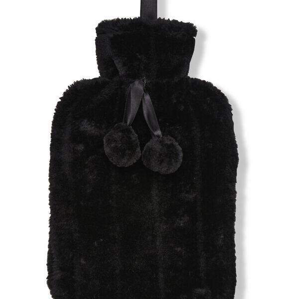 Luxury classic faux fur hot water bottle and cover Thumbnail