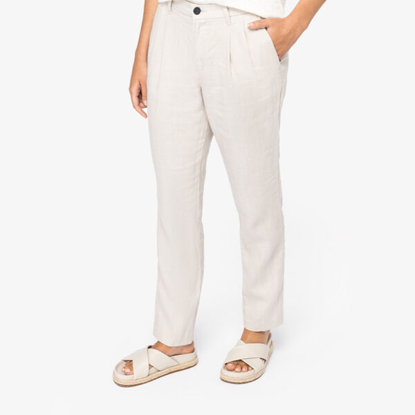 Spasso Ladies Linen Trousers Thumbnail