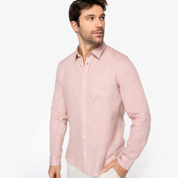 Spasso Long Sleeve Linen Shirt Thumbnail
