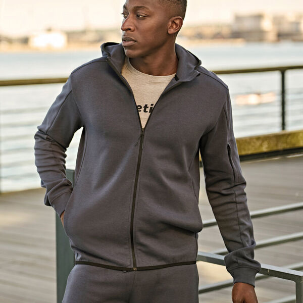 Athletic hooded full-zip sweatshirt (5706) Thumbnail