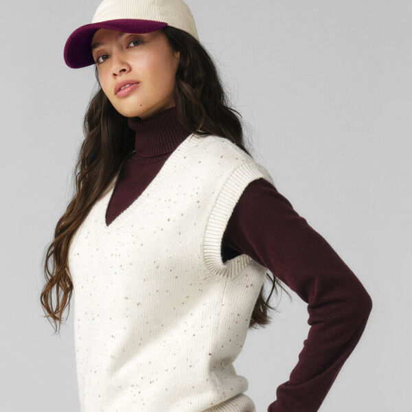 Contrast peak corduroy cap Thumbnail