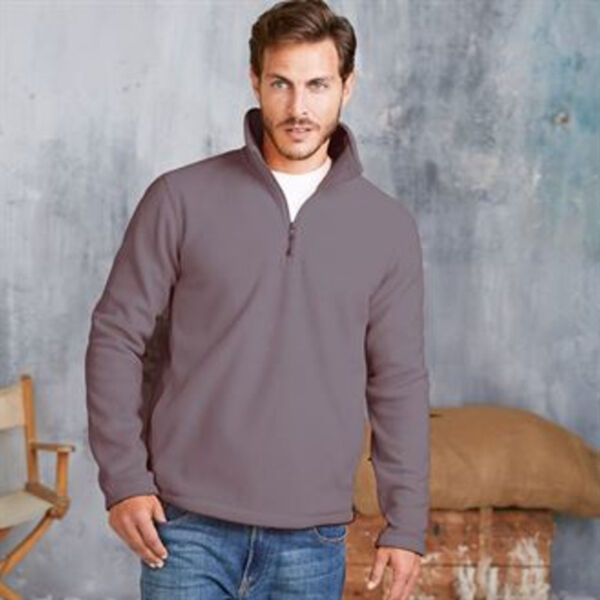 Enzo zip neck microfleece jacket Thumbnail