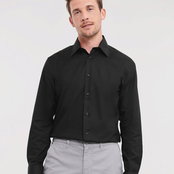 Long sleeve easycare tailored Oxford shirt Thumbnail