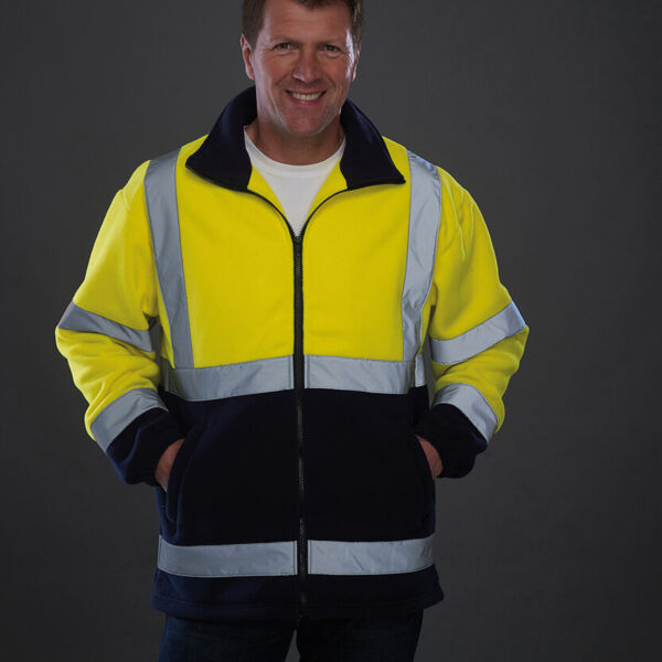 Hi-vis heavyweight fleece jacket (HVK08) Thumbnail
