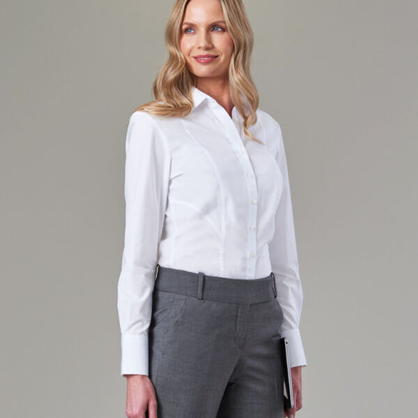 Brook Taverner Ladies Palena Long Sleeve Poplin Shirt Thumbnail