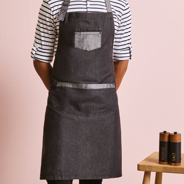 Domain contrast denim bib apron Thumbnail