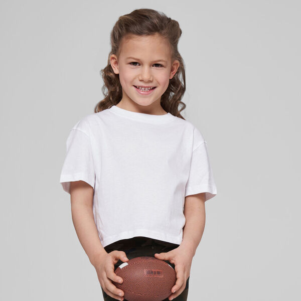 Girls cropped Jersey tee Thumbnail